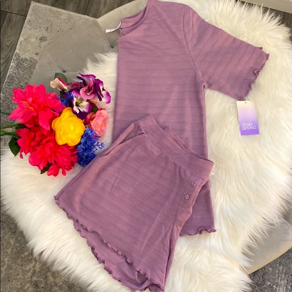 stars above Other - 😍PRICE FIRM! NEW! Passion Purple Summer Pajama Set Ribbed Edge Accent